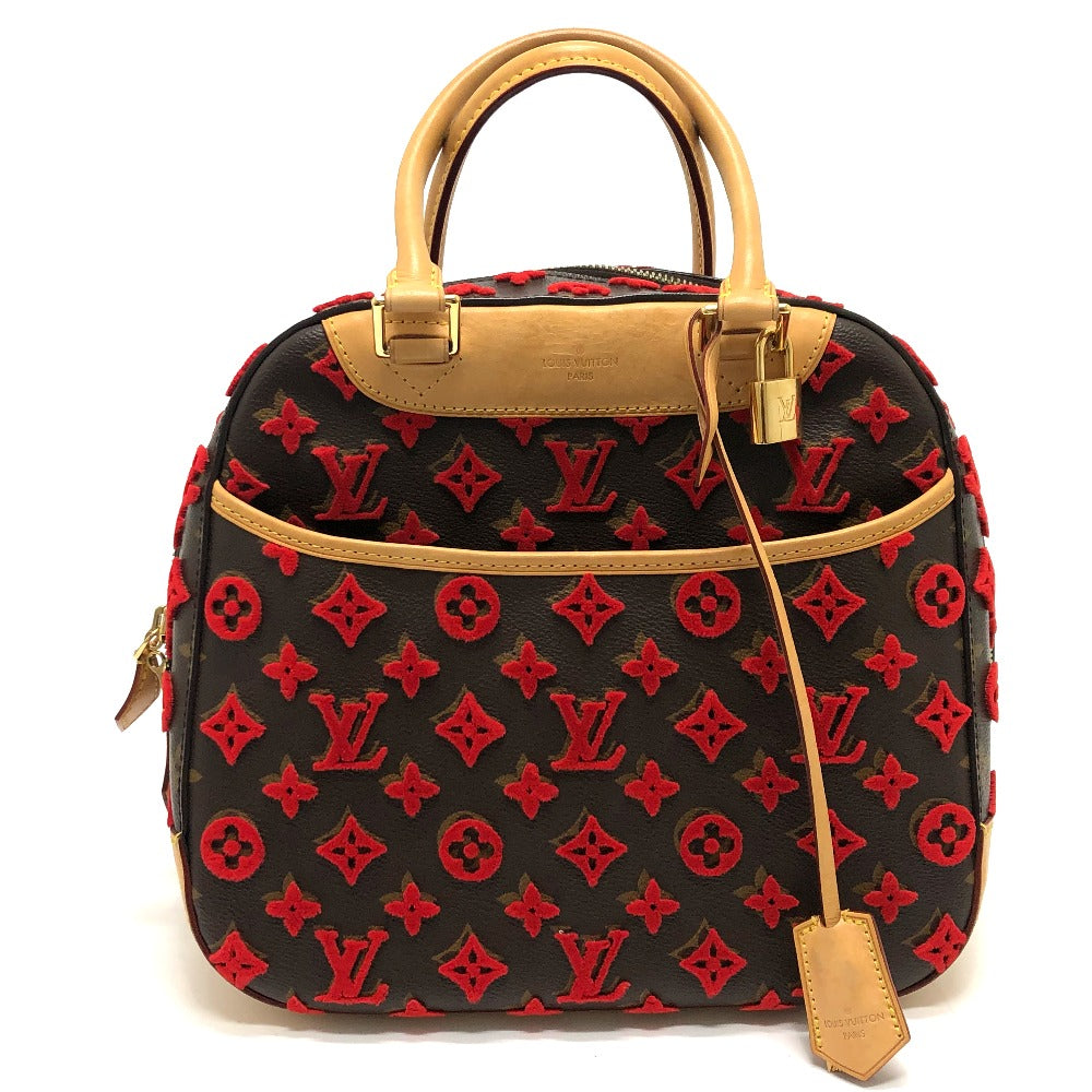 LOUIS VUITTON Handbag Monogram canvas Brown / Red Monogram 3D tuffet Deauville Cube Women