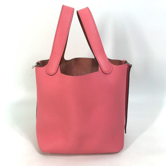 HERMES Handbag Taurillon Clemence pink Pico Tan Lock Ekra PM Women Used