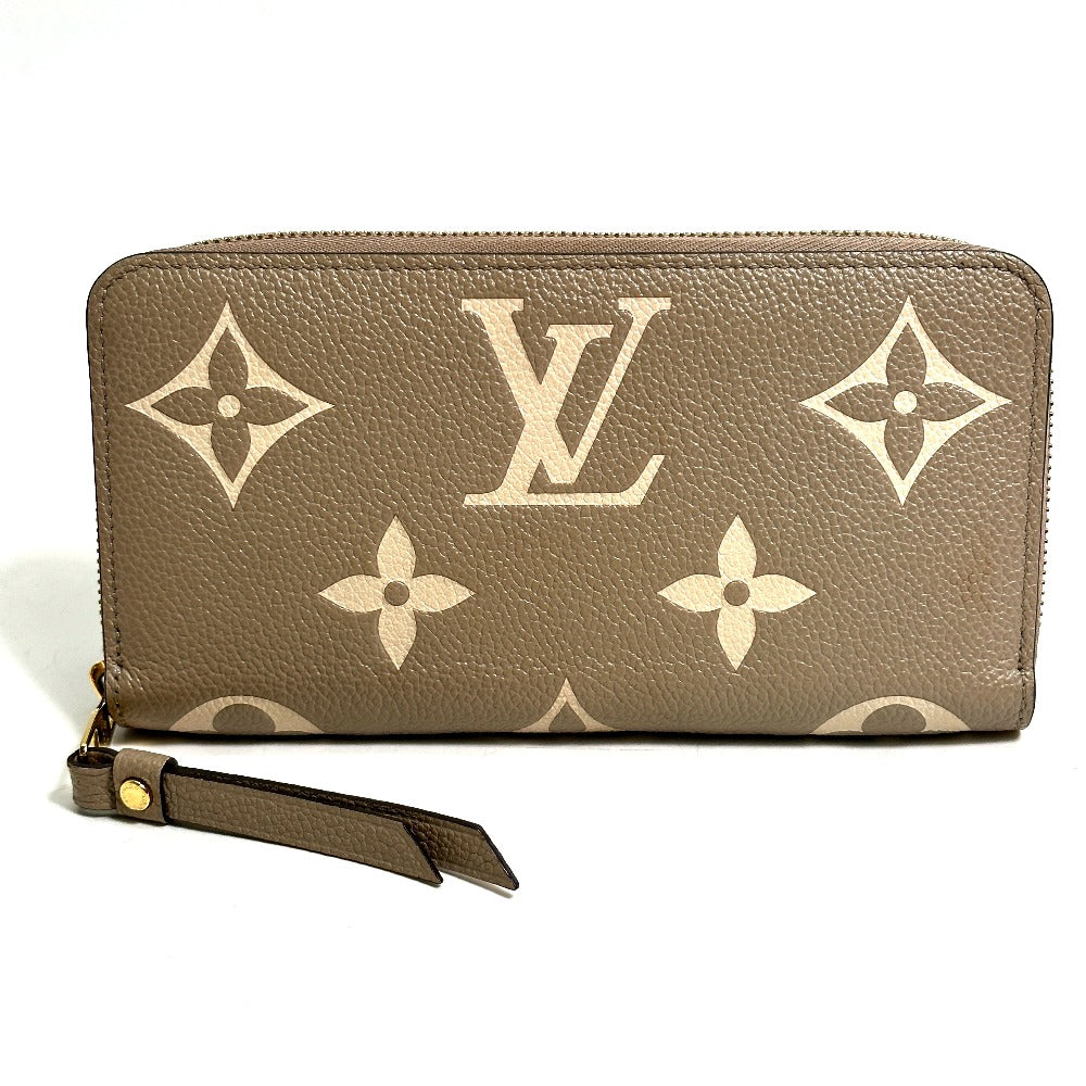 LOUIS VUITTON Long Wallet Purse M69794 Monogram Ann Platt Leather beige Monogram Empreinte Bicolor Zippy wallet Women