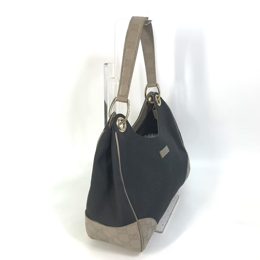 GUCCI Shoulder Bag 257265 Canvas / leather Dark Navy type GG Guccisima logo Women
