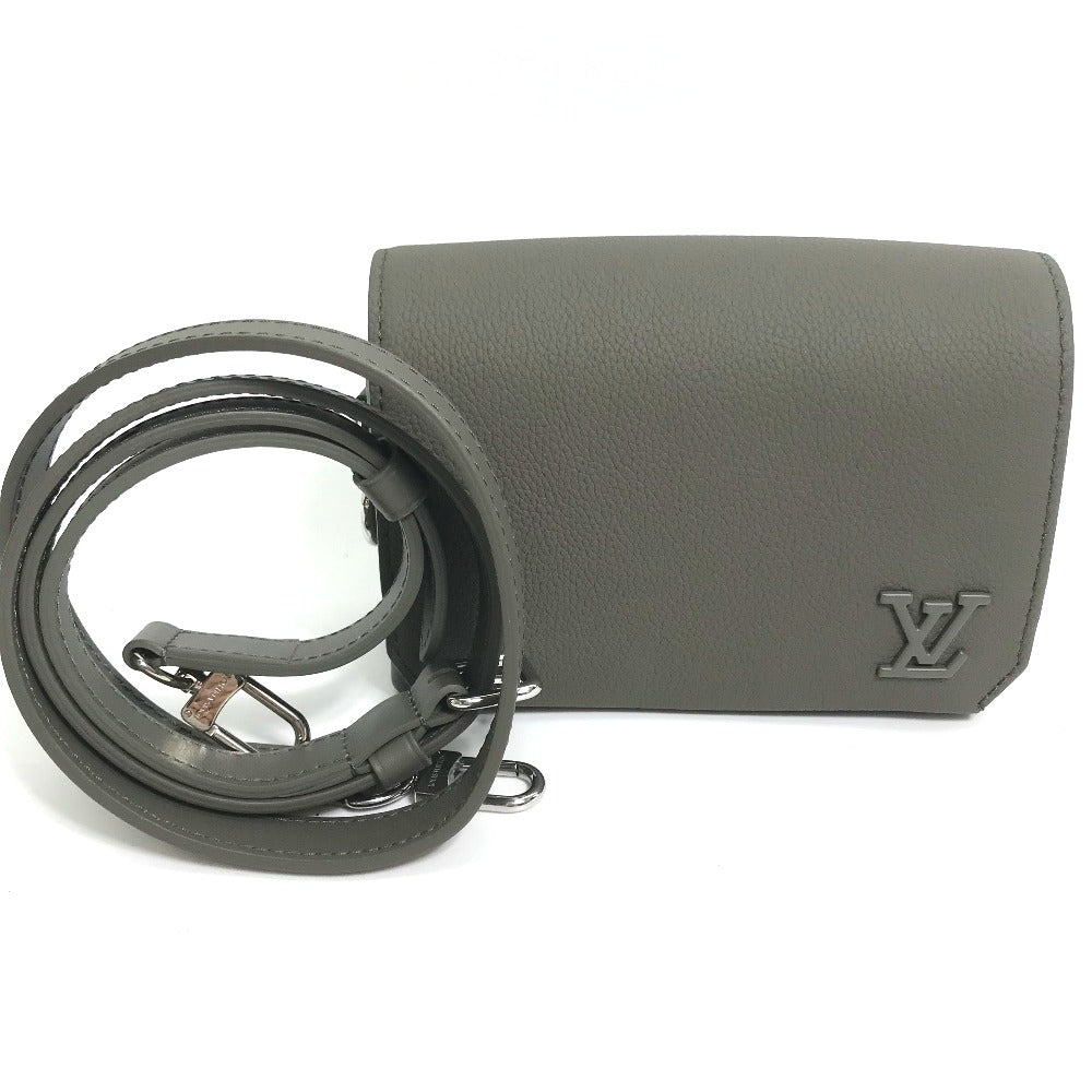 LOUIS VUITTON Shoulder Bag M82281 leather Gray type Aerogram Fastline Wearable Wallet
