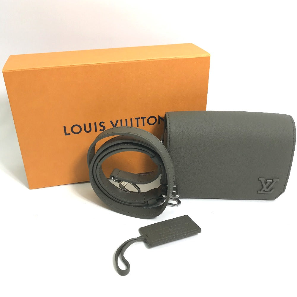 LOUIS VUITTON Shoulder Bag M82281 leather Gray type Aerogram Fastline Wearable Wallet