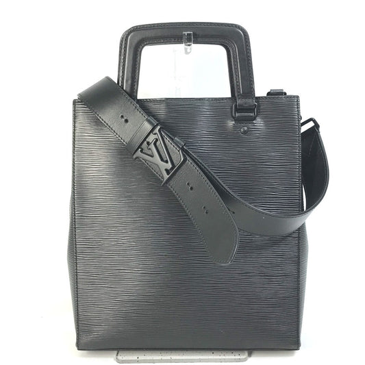 LOUIS VUITTON Handbag Epi Leather black Epi Crossbody Sac Plat fold Women
