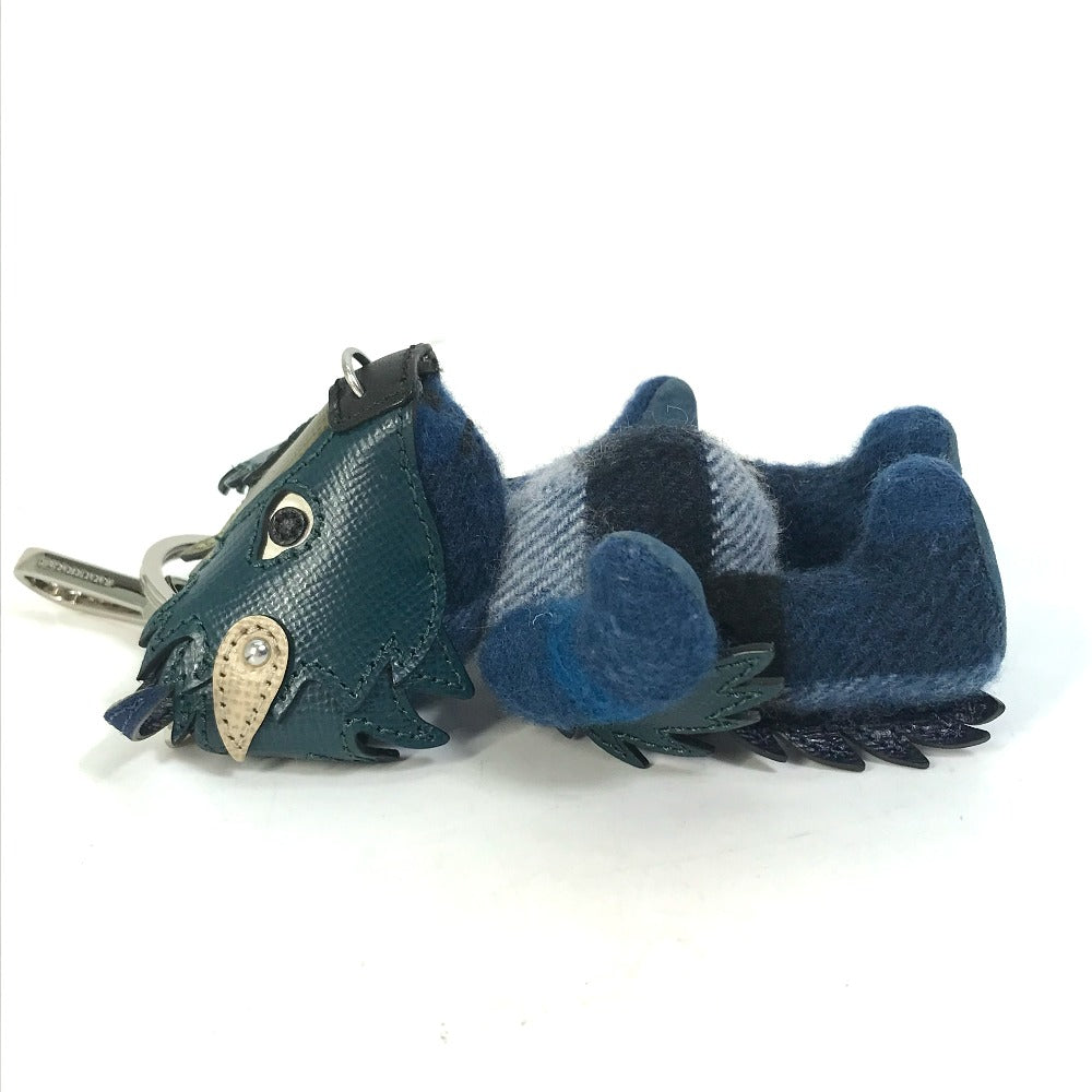 BURBERRY key ring Cotton, Leather Navy thomas bear teddy bear bear Women