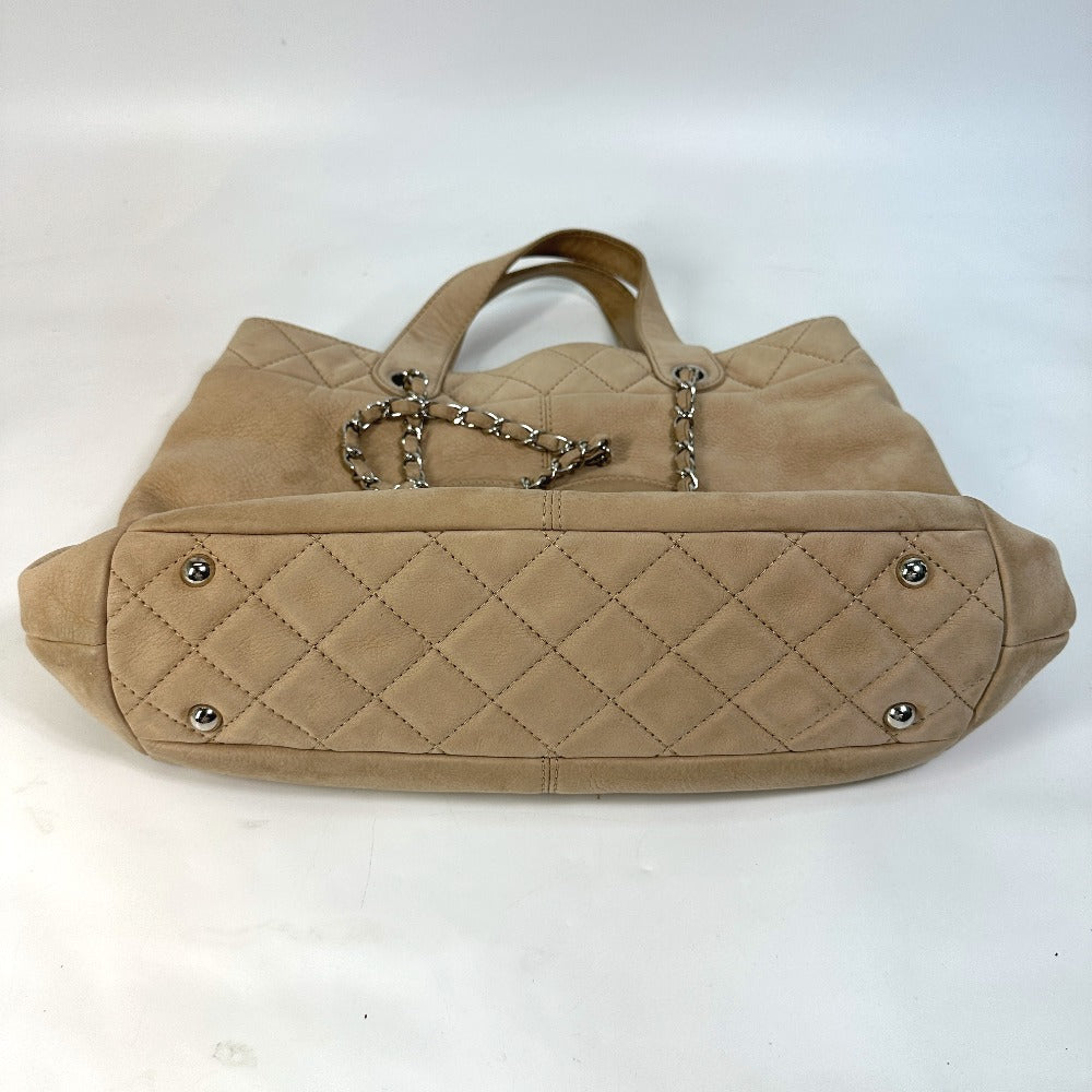 CHANEL Shoulder Bag suede beige COCO Mark Women
