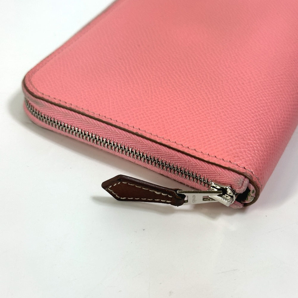HERMES Long Wallet Purse Epsom pink Azap long silk in Women