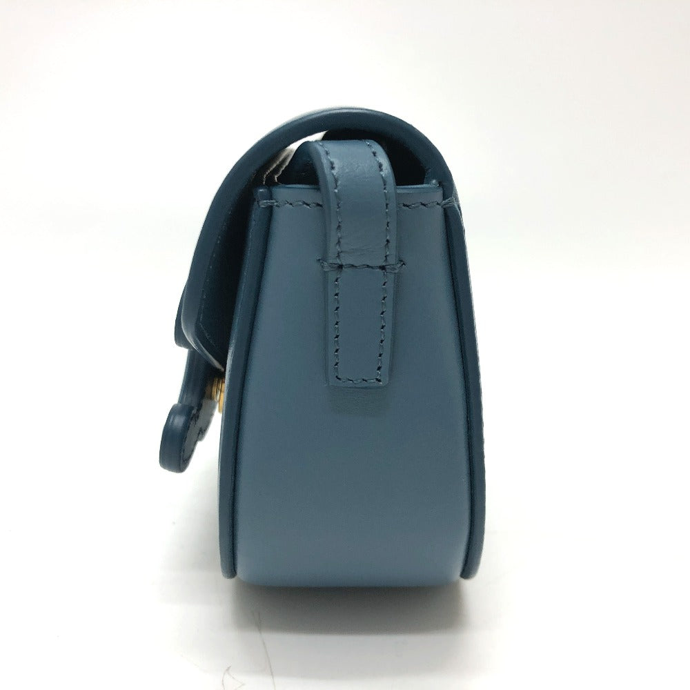 CELINE Shoulder Bag Leather, Calf Leather blue Triomphe Mini Buzas Cuir Women