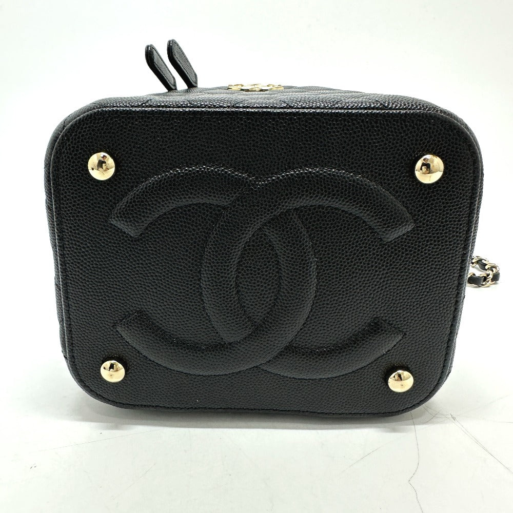 CHANEL Vanity bag AS2362 Caviar skin black COCO Mark CC Matrasse quilting