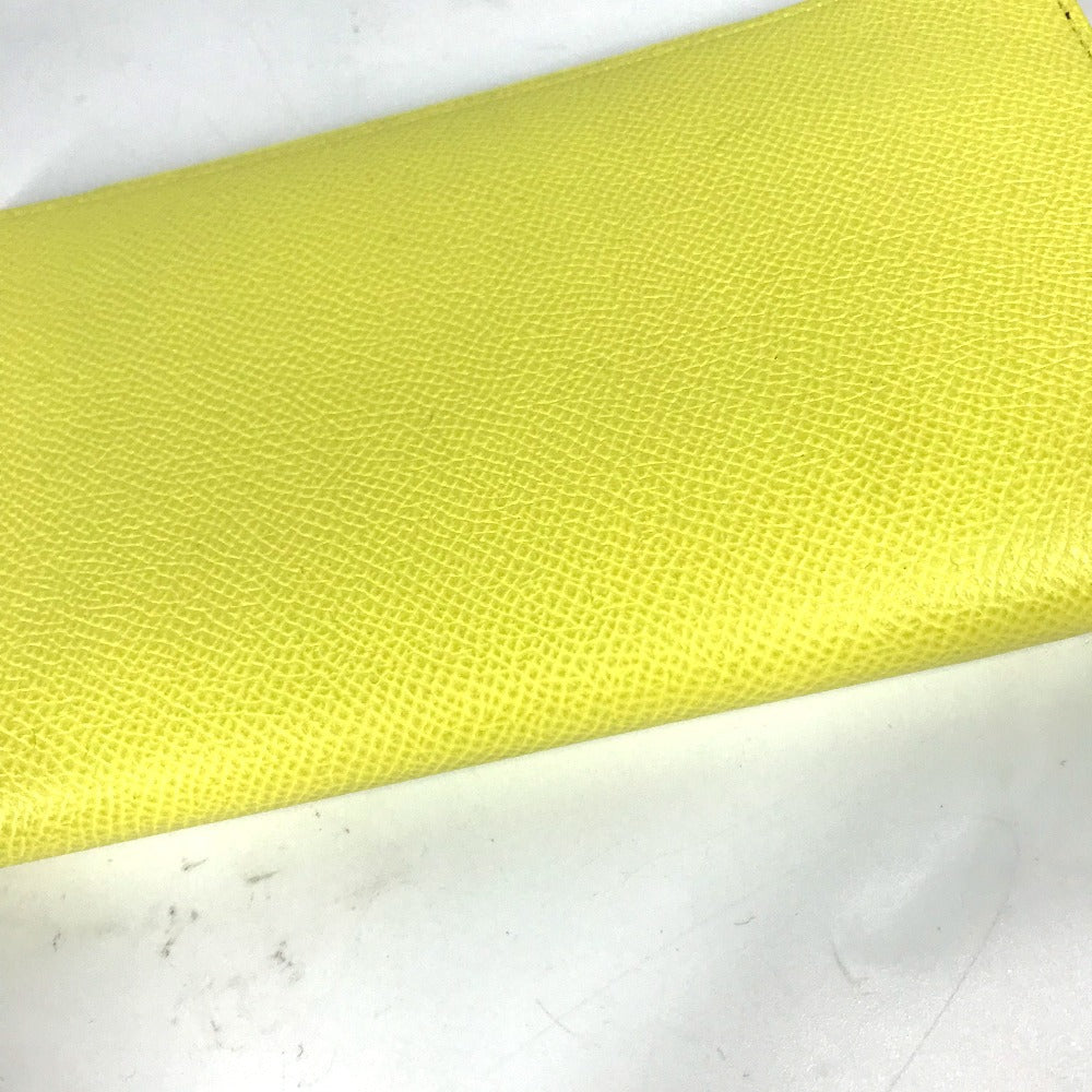 HERMES Long Wallet Purse Epsom yellow Long wallet Azap long silk in