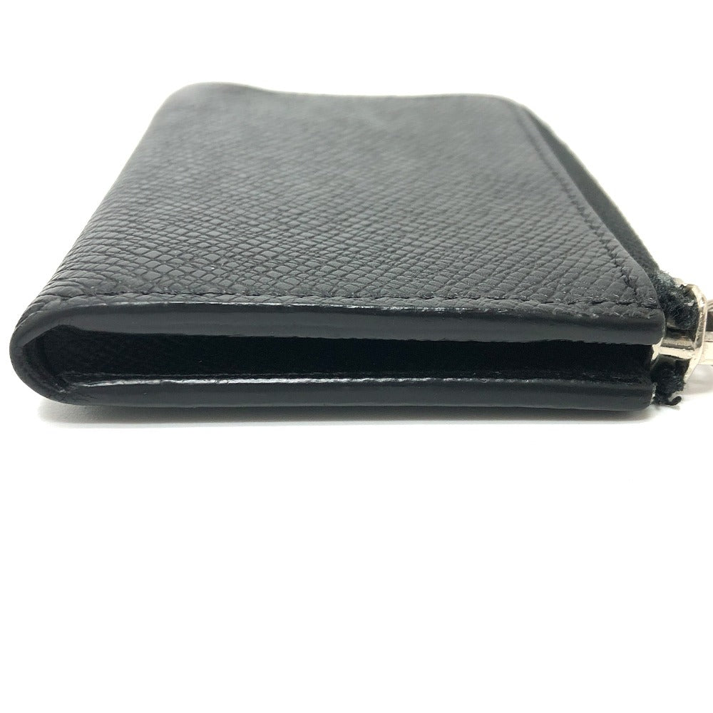 LOUIS VUITTON Coin case M63375 Taiga Leather black Taiga Portonet Jules mens