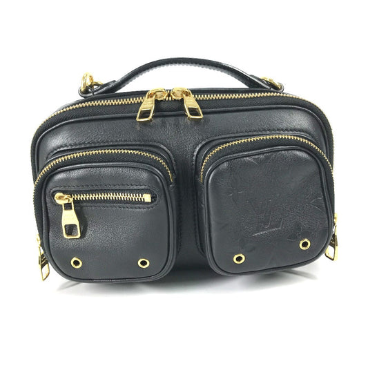 LOUIS VUITTON Shoulder Bag M80450 leather black Monogram Utility crossbody