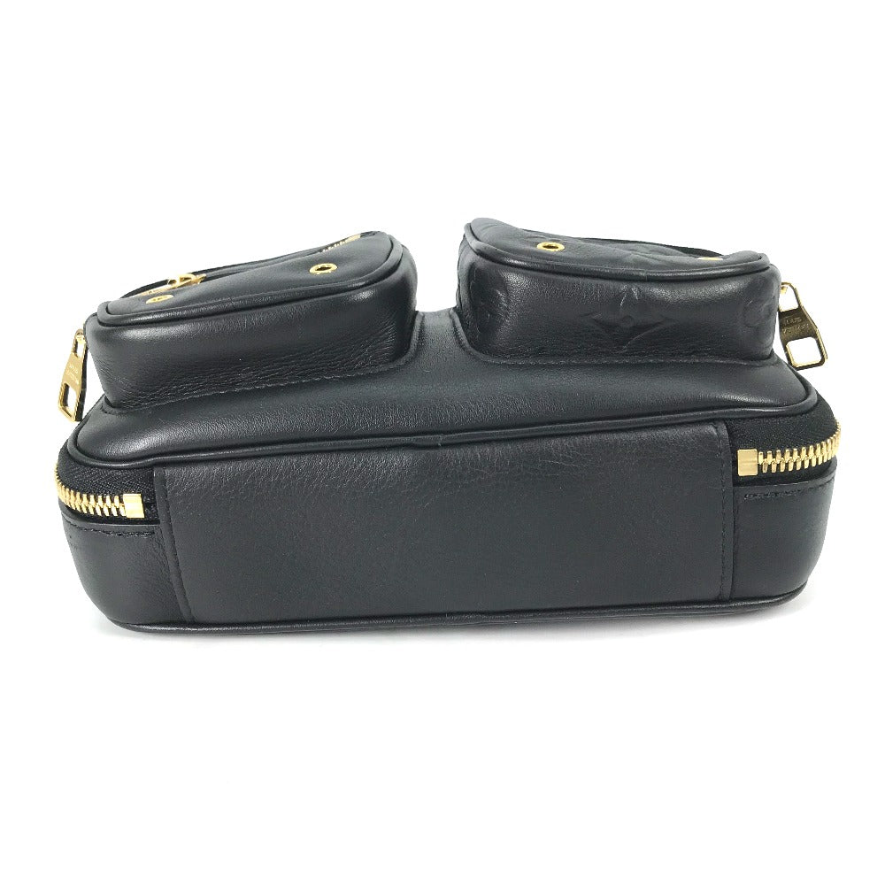 LOUIS VUITTON Shoulder Bag M80450 leather black Monogram Utility crossbody