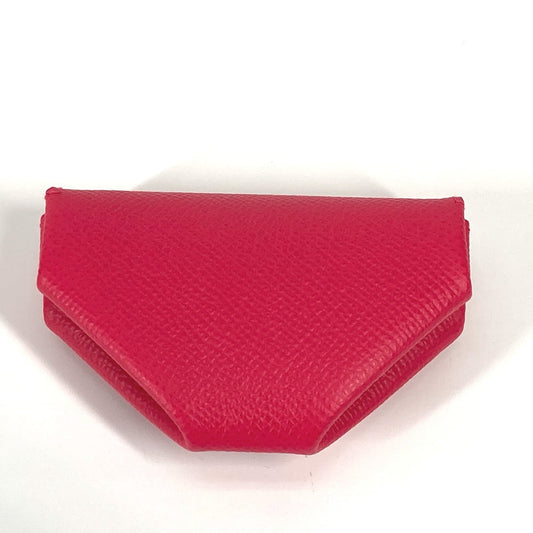 HERMES Coin case Epsom Red type triangle Revan Cattle Women Used