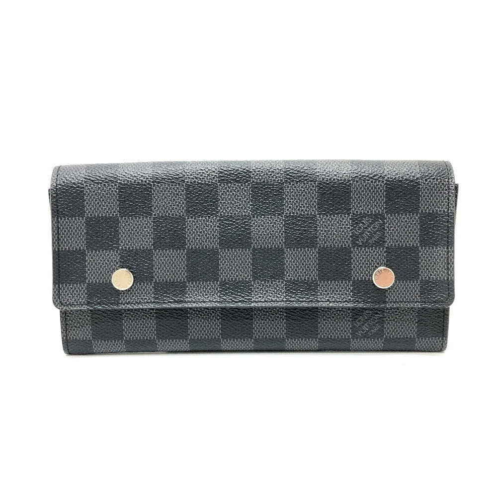 LOUIS VUITTON Long Wallet Purse N63084 Damier Grafitto Canvas black Damier Grafitte Portefeuille long modular mens