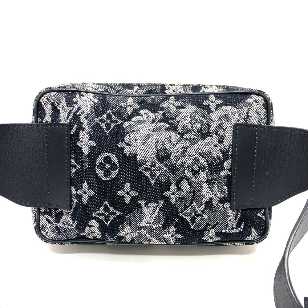 LOUIS VUITTON Sling bag canvas Navy Monogram tapestry Bum back mens