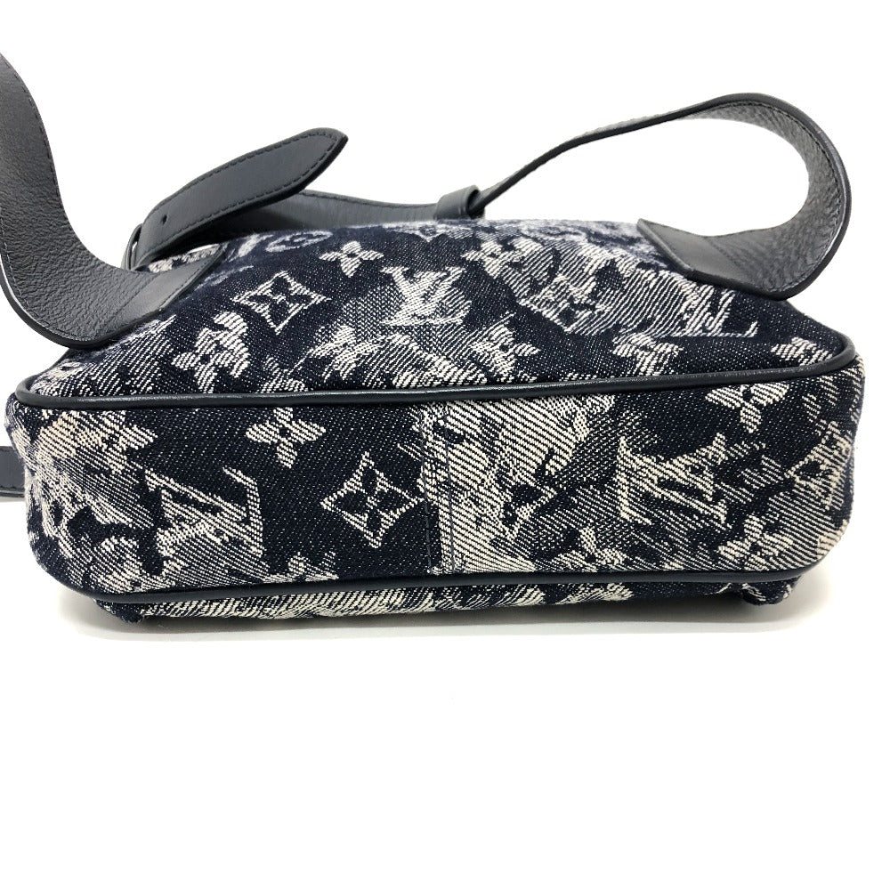 LOUIS VUITTON Sling bag canvas Navy Monogram tapestry Bum back mens