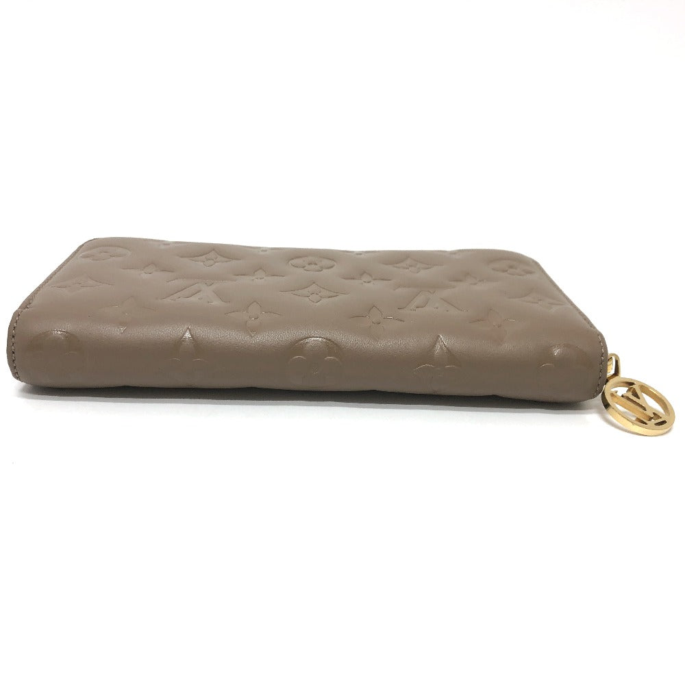 LOUIS VUITTON Long Wallet Purse M81511 leather Beige type Monogram emboss Zippy wallet
