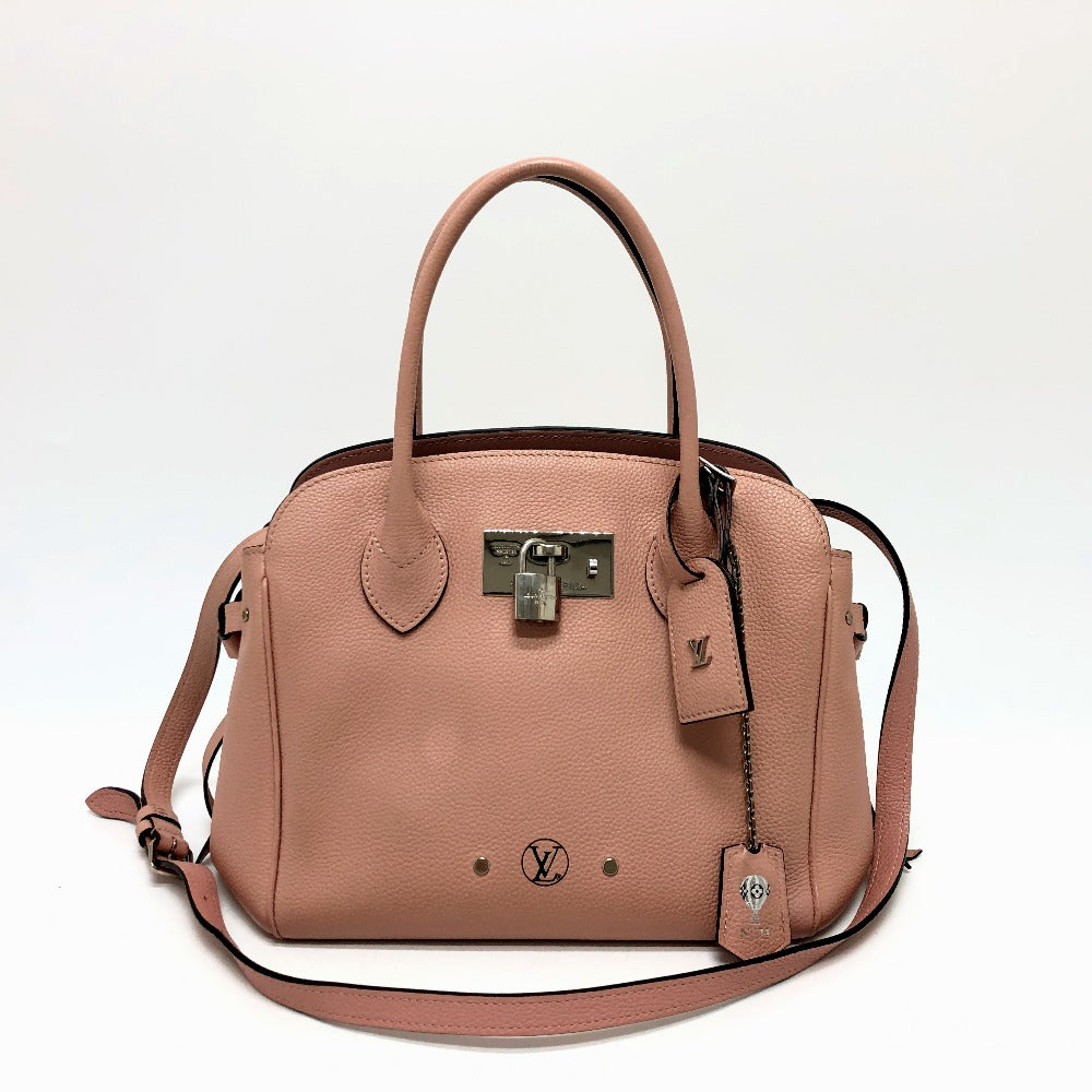 LOUIS VUITTON Handbag leather pink Mira PM Women