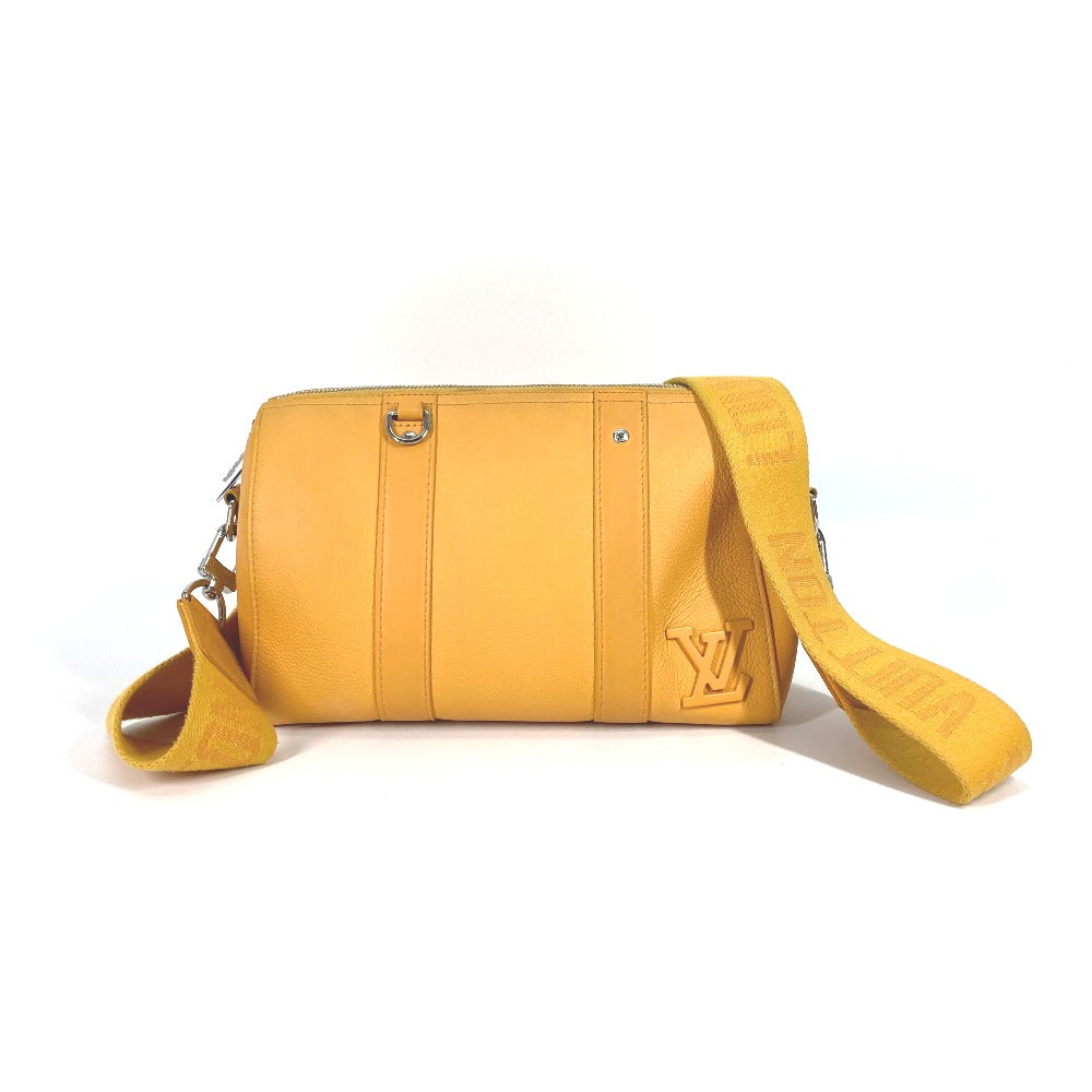 LOUIS VUITTON Shoulder Bag M21438 leather yellow LV Aerogram City Keepall mens