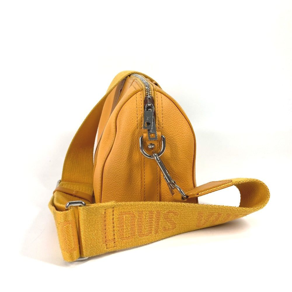 LOUIS VUITTON Shoulder Bag M21438 leather yellow LV Aerogram City Keepall mens