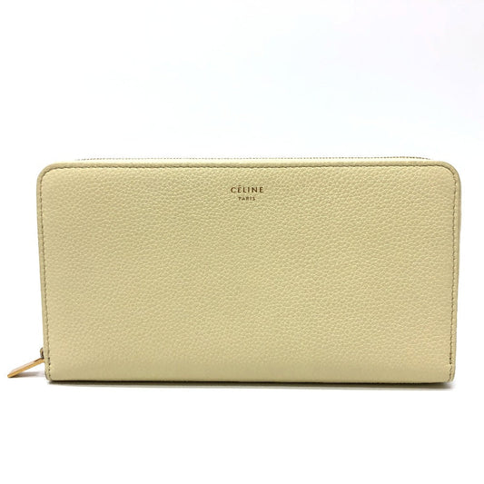 CELINE Long Wallet Purse leather Beige type Long wallet Women
