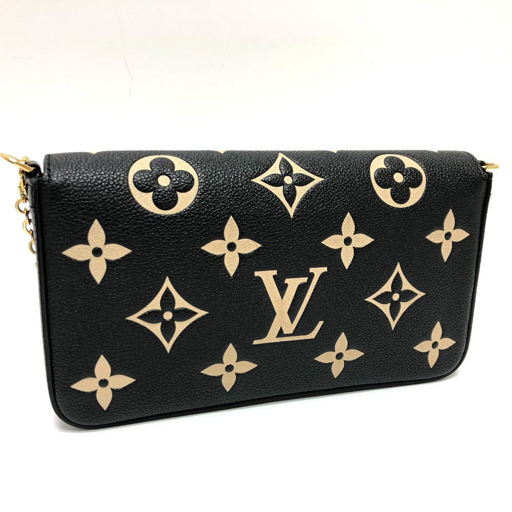 LOUIS VUITTON Long Wallet Purse M80482 Monogram Ann Platt Leather black Monogram Ann Platt Pochette Felice Women