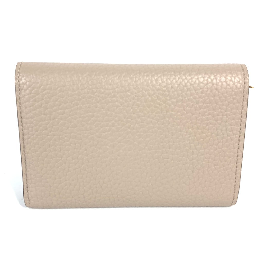 LOUIS VUITTON Trifold wallet M62159 Taurillon Clemence Leather beige Portefeuille Compact Women