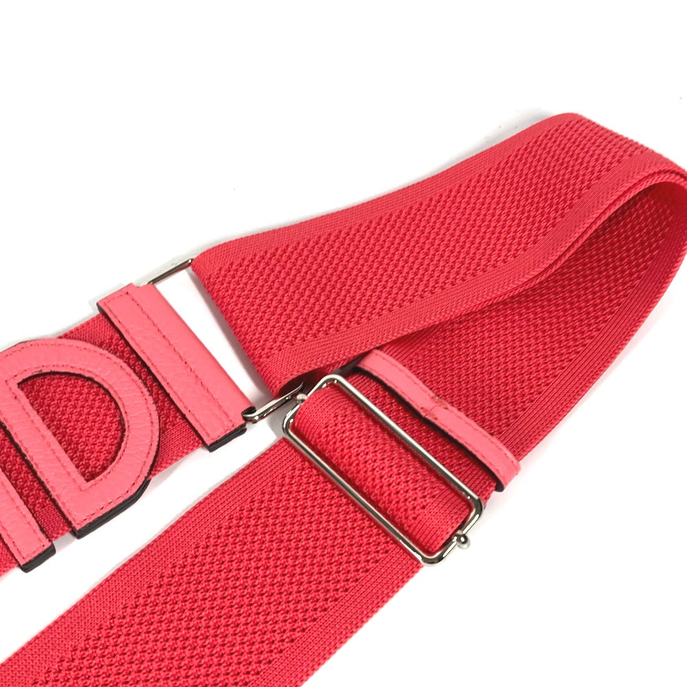 FENDI Shoulder strap Leather / canvas pink Strap you Women