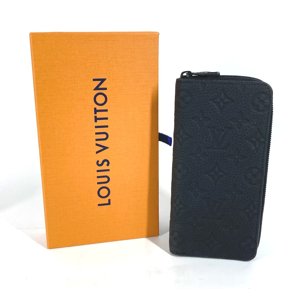 LOUIS VUITTON Long Wallet Purse M69047 Taurillon Clemence black Monogram Zippy wallet  Vertical mens