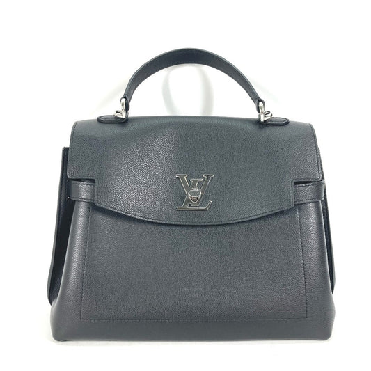 LOUIS VUITTON Handbag Leather , Grained Calf Leather black Bag Tote Bag Rock Me Ever MM Women