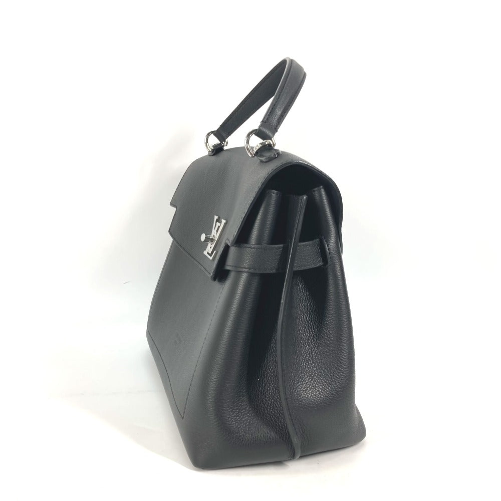 LOUIS VUITTON Handbag Leather , Grained Calf Leather black Bag Tote Bag Rock Me Ever MM Women