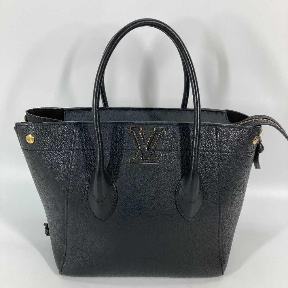 LOUIS VUITTON Handbag Taurillon Clemence Leather black Bag Freedom Women