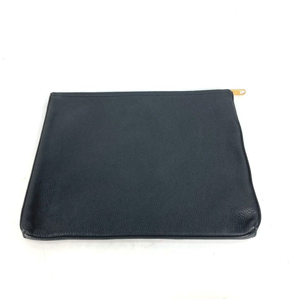 GUCCI Clutch bag 500981 leather black logo mens