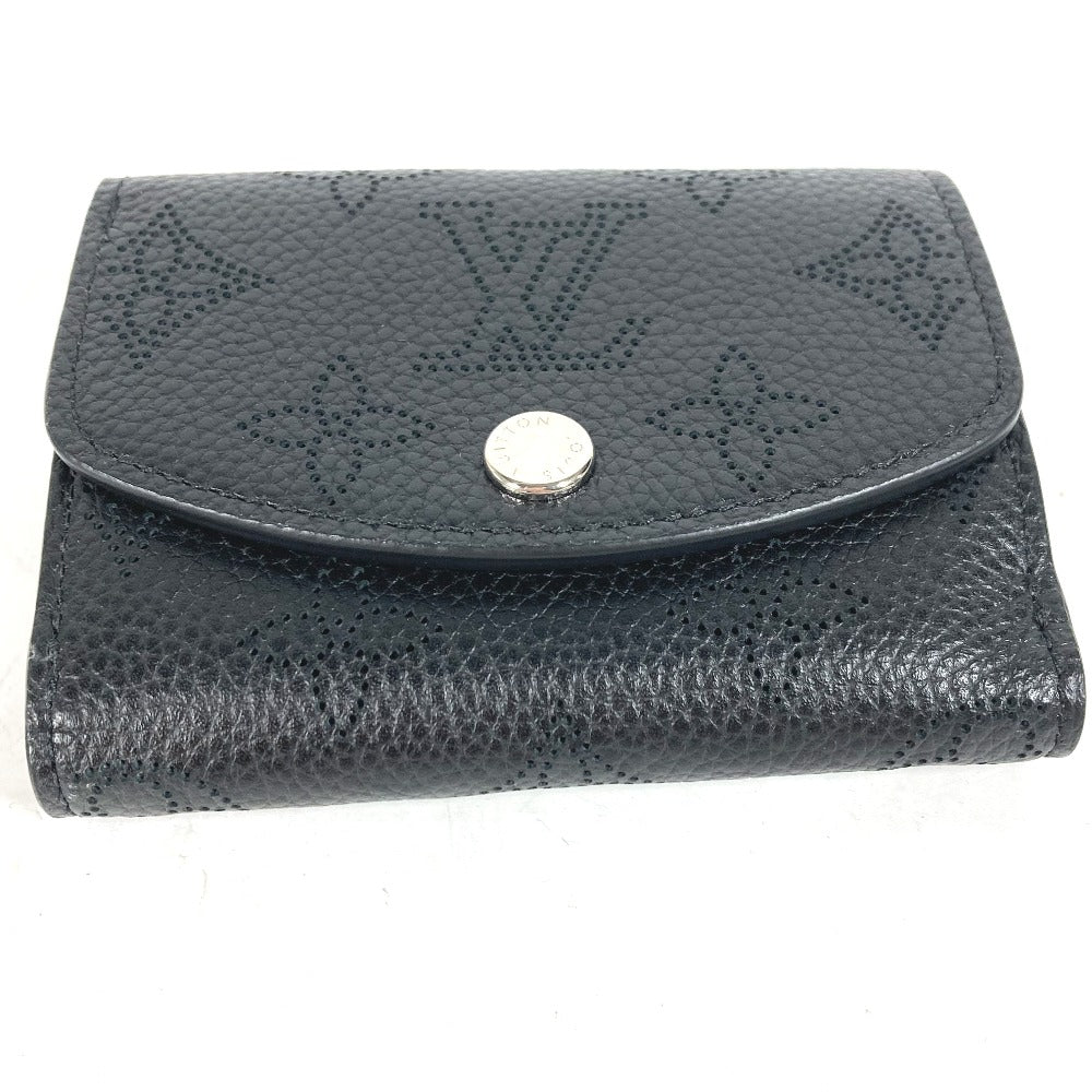 LOUIS VUITTON Trifold wallet M67498 monogram mahina leather black Mahina Portefeuille Iris XS Women