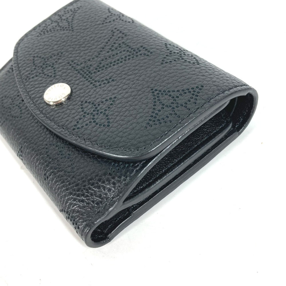 LOUIS VUITTON Trifold wallet M67498 monogram mahina leather black Mahina Portefeuille Iris XS Women