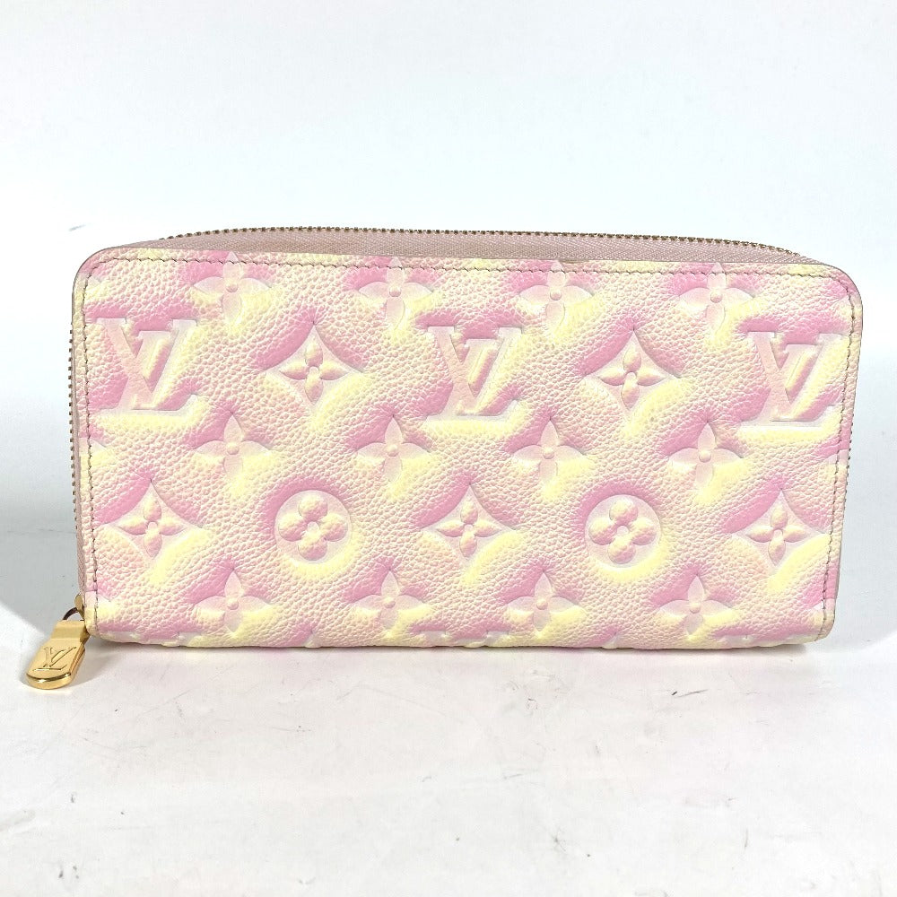 LOUIS VUITTON Long Wallet Purse M81299 Monogram Ann Platt Leather pink Monogram Empreinte Summer Stardust Zippy wallet Women