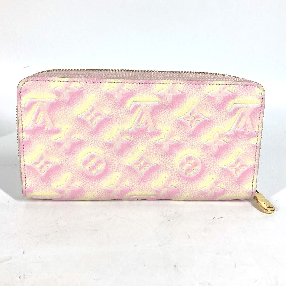 LOUIS VUITTON Long Wallet Purse M81299 Monogram Ann Platt Leather pink Monogram Empreinte Summer Stardust Zippy wallet Women