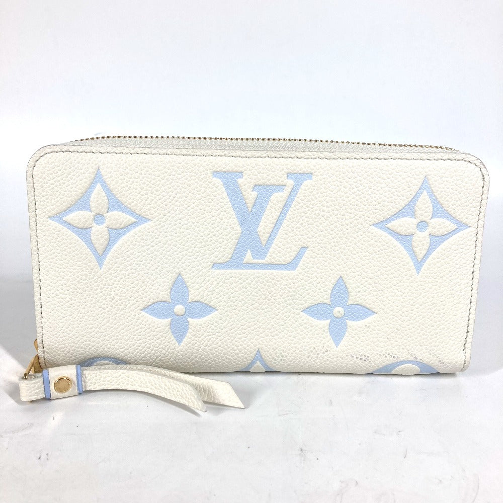 LOUIS VUITTON Long Wallet Purse M83308 Monogram Ann Platt Leather blue Monogram Ann Platt Zippy wallet Women