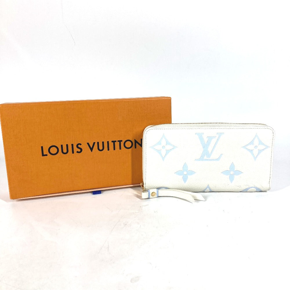 LOUIS VUITTON Long Wallet Purse M83308 Monogram Ann Platt Leather blue Monogram Ann Platt Zippy wallet Women