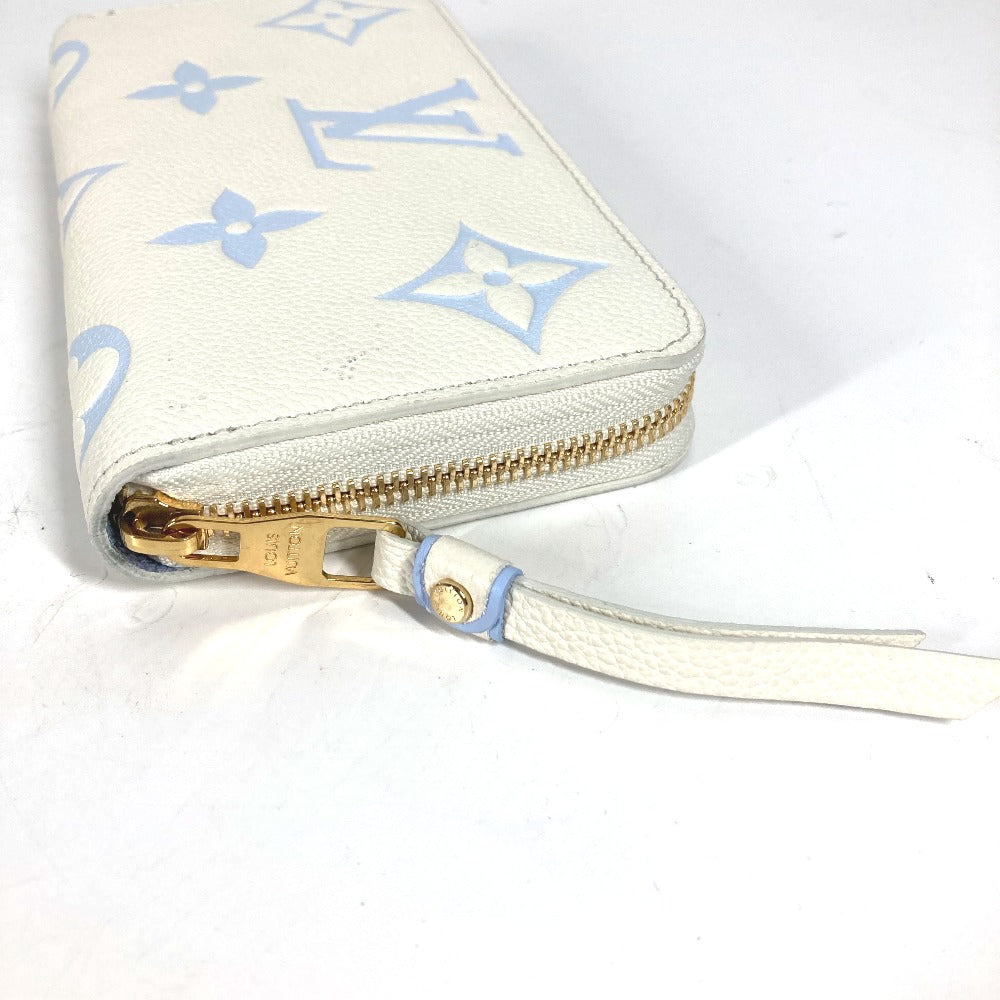 LOUIS VUITTON Long Wallet Purse M83308 Monogram Ann Platt Leather blue Monogram Ann Platt Zippy wallet Women
