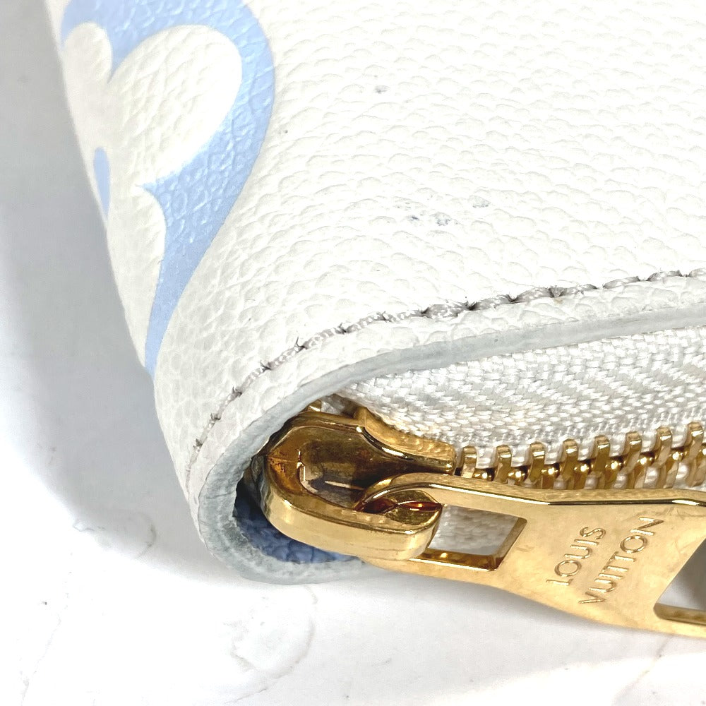 LOUIS VUITTON Long Wallet Purse M83308 Monogram Ann Platt Leather blue Monogram Ann Platt Zippy wallet Women