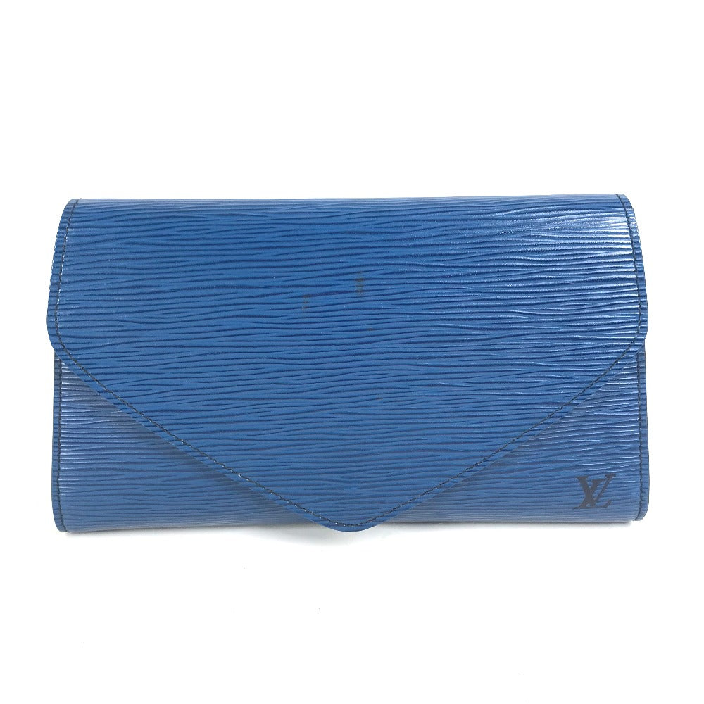 LOUIS VUITTON Clutch bag Epi Leather blue Epi Art deco Women