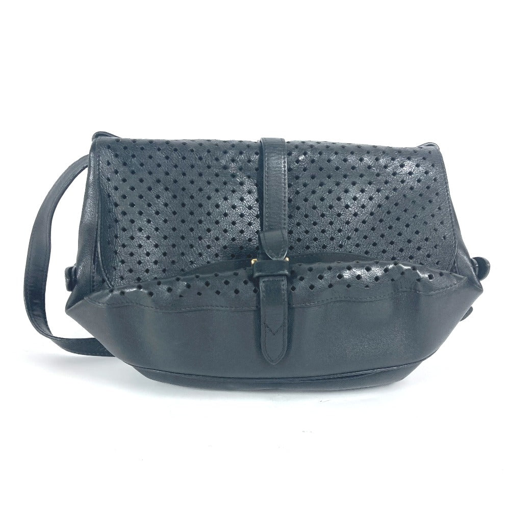LOUIS VUITTON Shoulder Bag Calf leather black Perfo Flore Saumur30