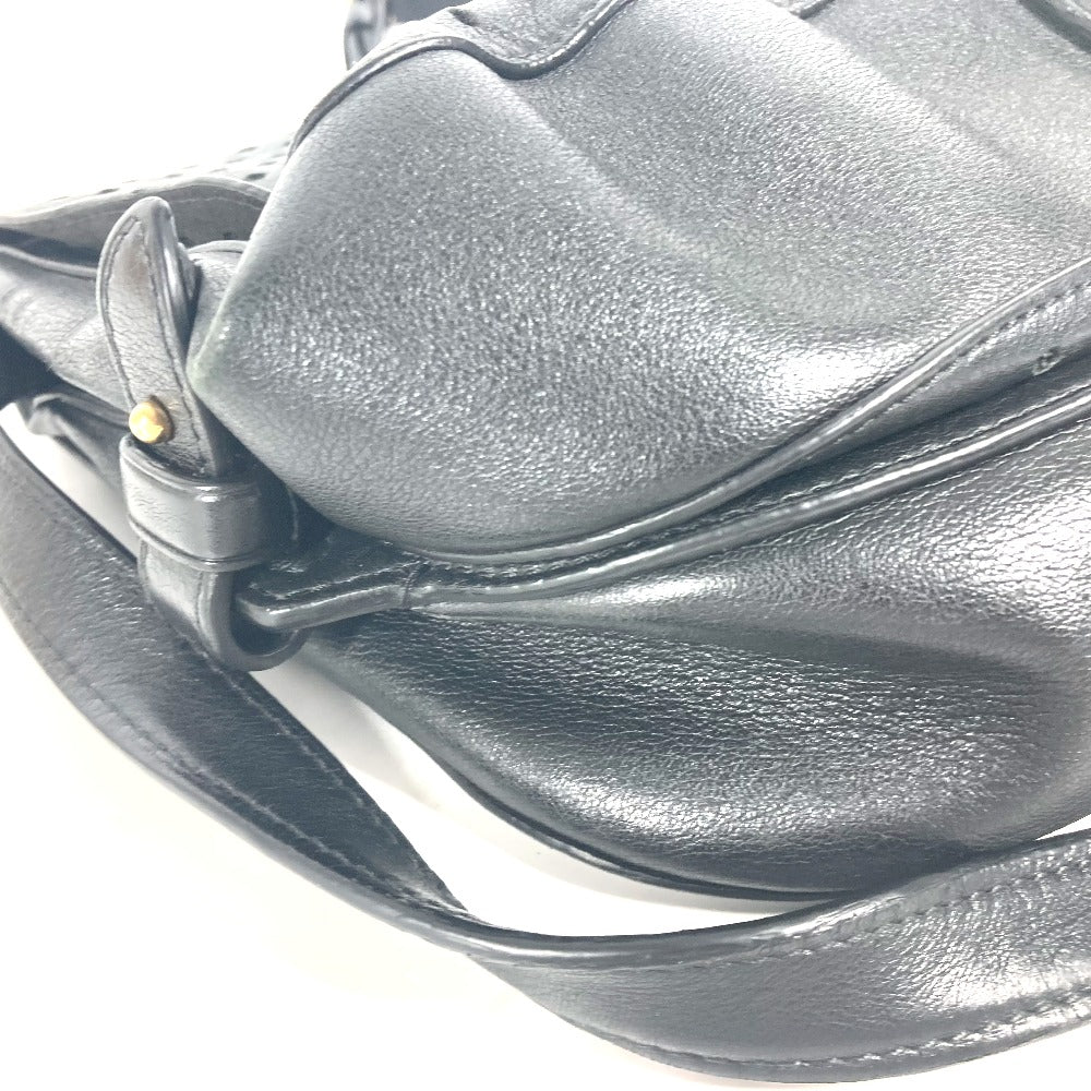 LOUIS VUITTON Shoulder Bag Calf leather black Perfo Flore Saumur30