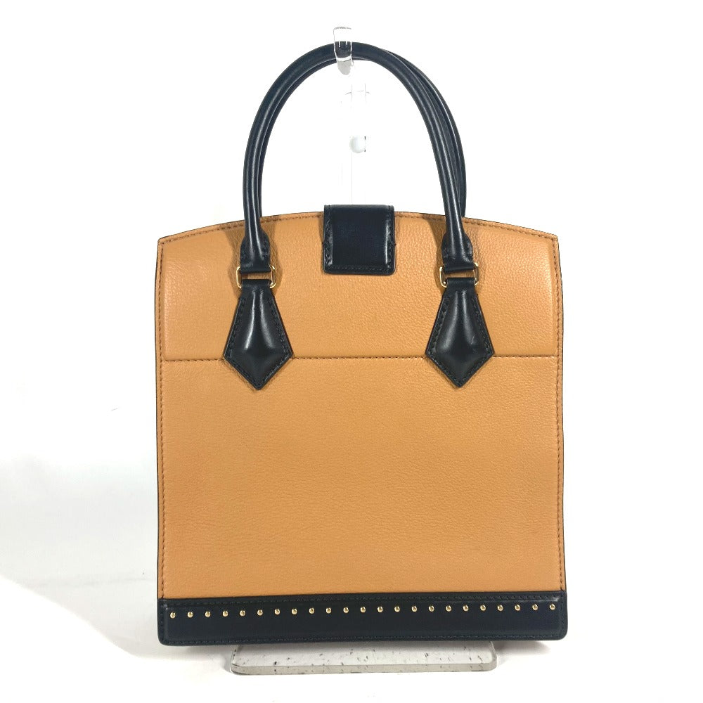 LOUIS VUITTON Handbag leather beige Studs Bicolor Coeur Marly PM Women
