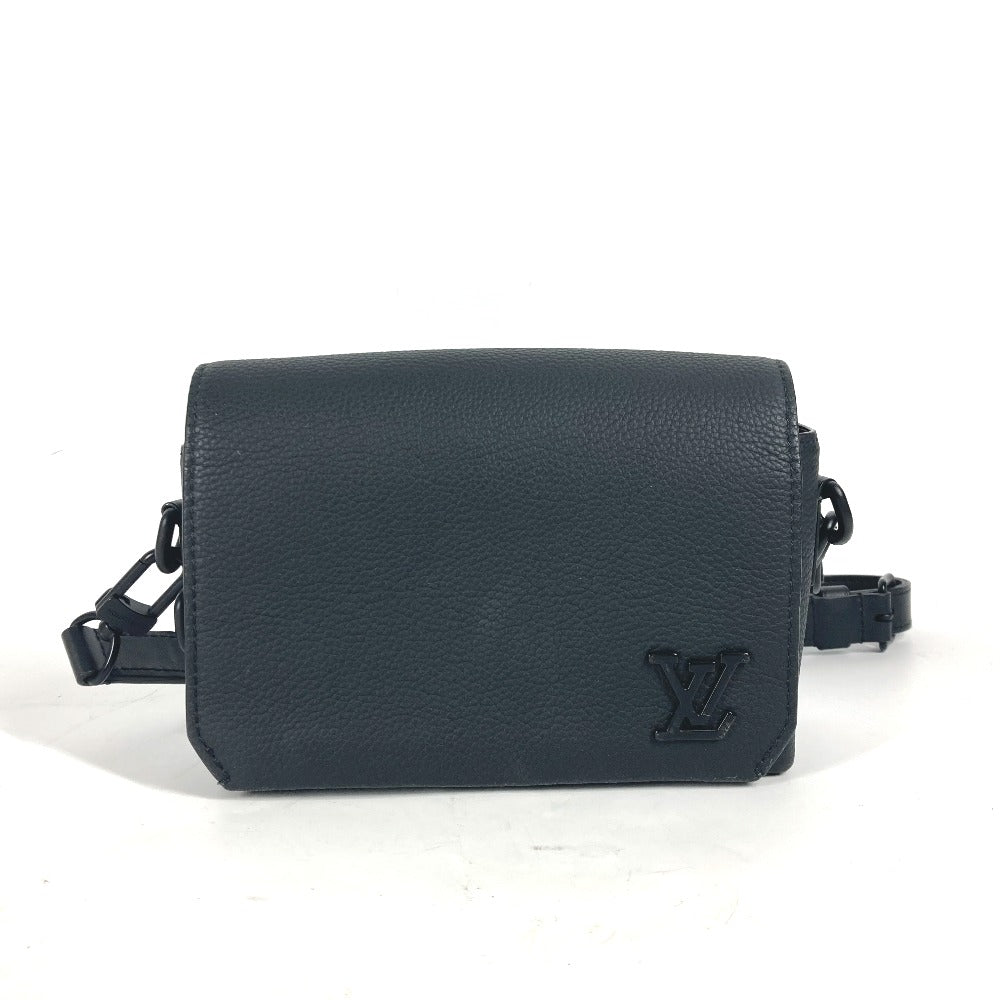 LOUIS VUITTON Shoulder Bag M82085 Cowhide leather black LV Aerogram Fastline Wearable Wallet mens