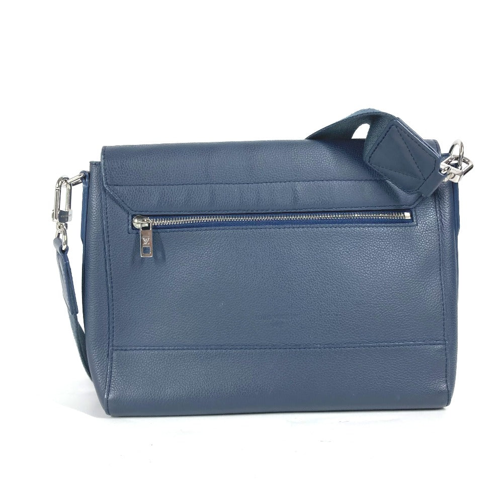 LOUIS VUITTON Shoulder Bag Cowhide leather Navy LV Aerogram takeoff messenger mens