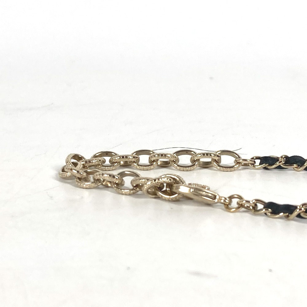 CHANEL Necklace AB9152 metal black A22 CC COCO Mark Rhinestone Choker