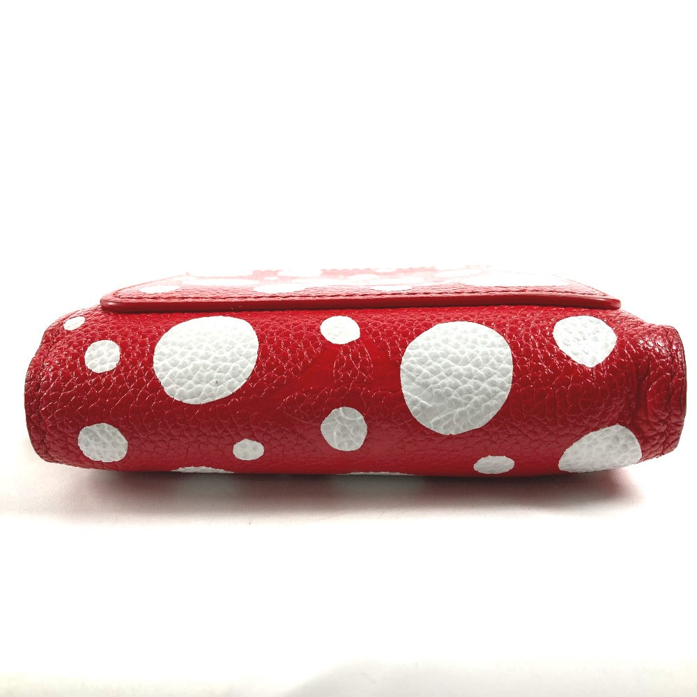 LOUIS VUITTON Folded wallet M82103  leather Red Kusama Yayoi Collaboration LVxYK Portefeuille Claire Women