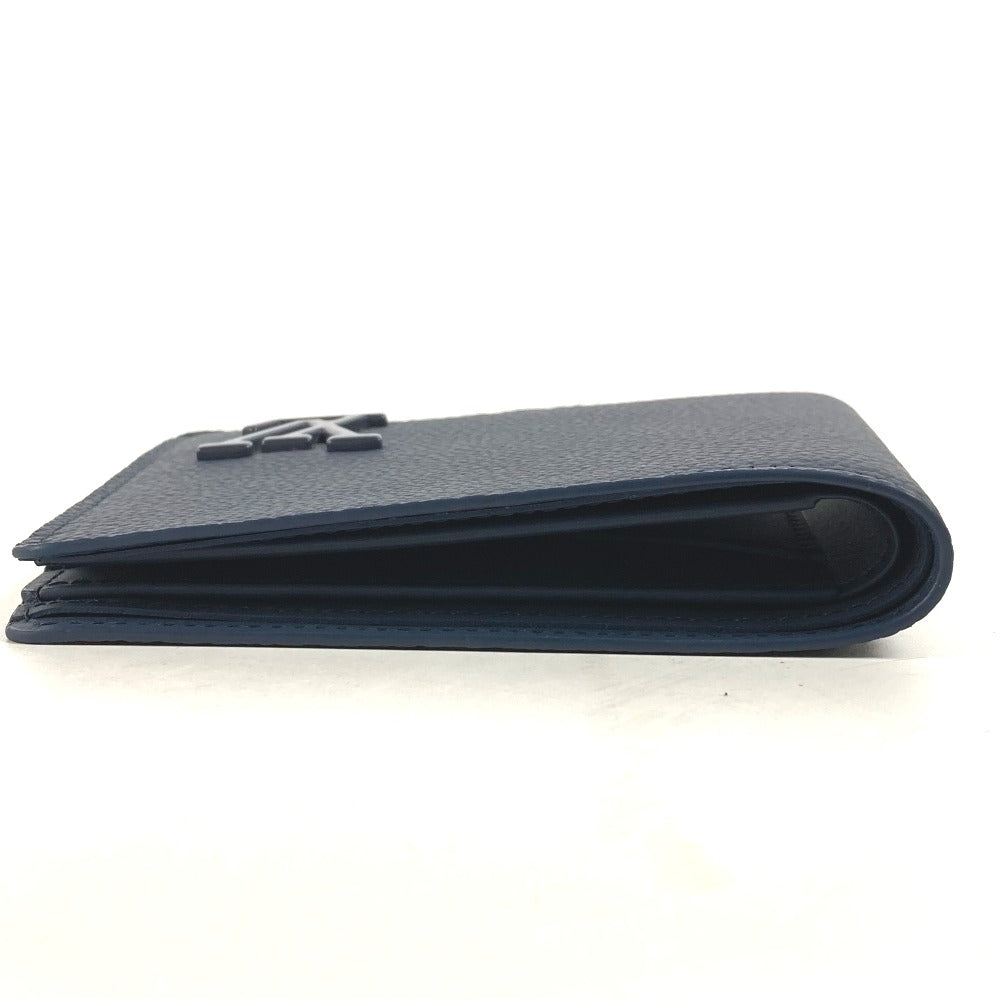 LOUIS VUITTON Folded wallet M81822 leather Navy LV Aero Portefeuille mens